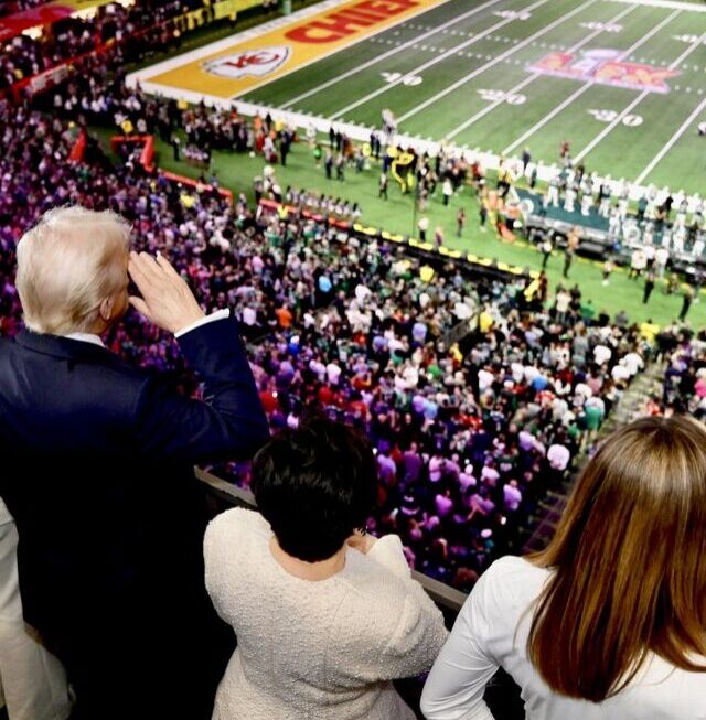 Trump at Super Bowl 2025