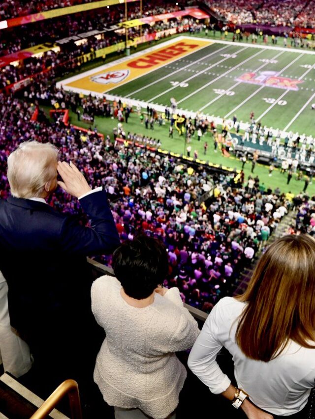 Trump at Super Bowl 2025